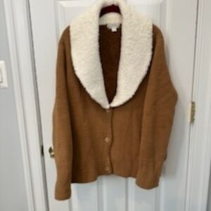 Barefoot Dreams Brown and Cream Jacket